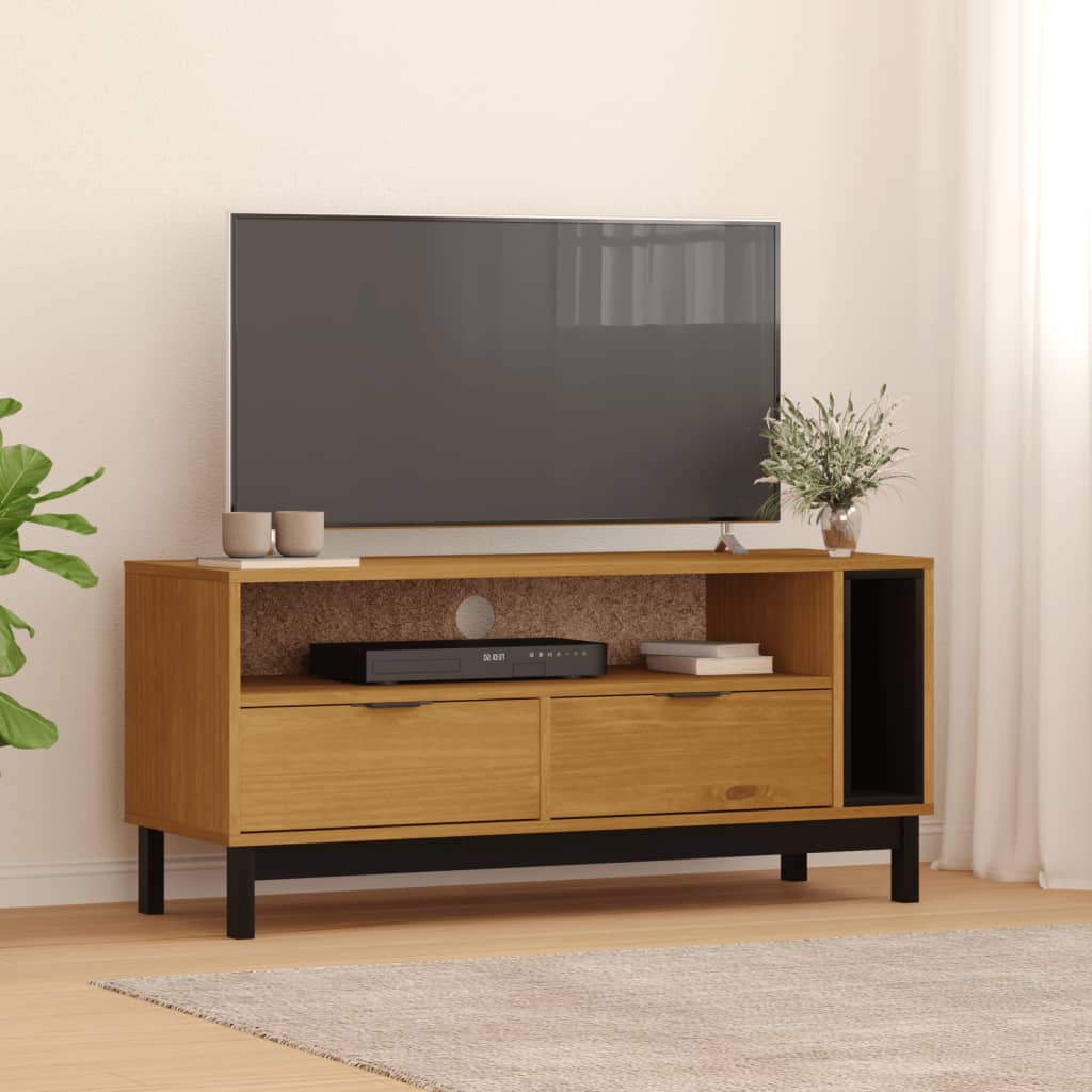 Tv-Bänk Flam 110X40X50 Cm Massiv Furu