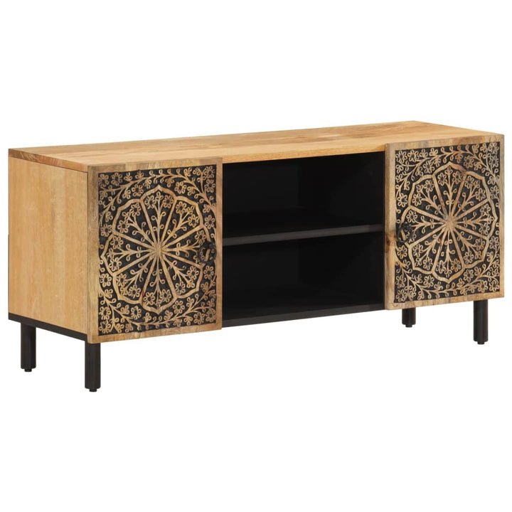 Tv-Bänk 105X33X46 Cm Massivt Mangoträ