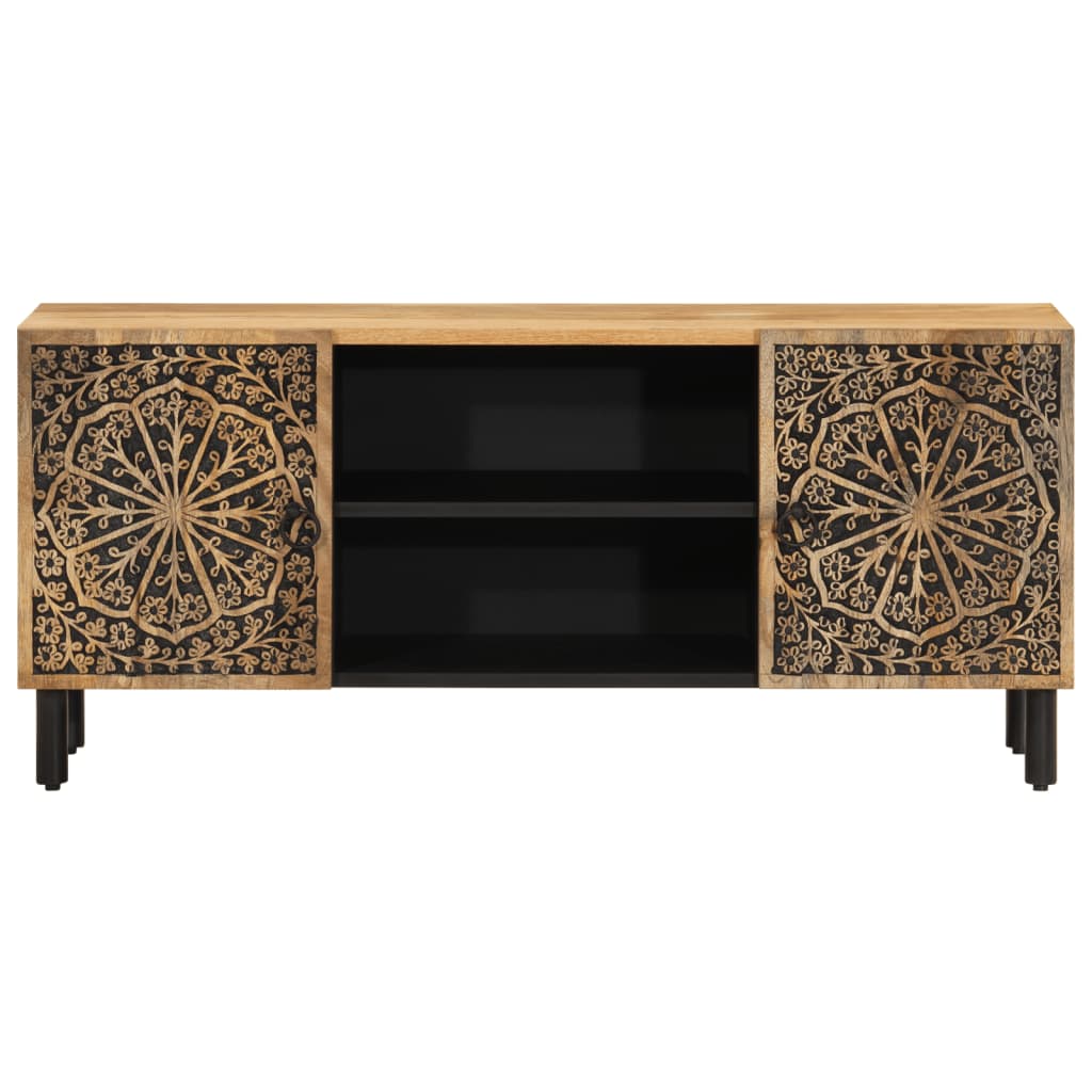 Tv-Bänk 105X33X46 Cm Massivt Mangoträ
