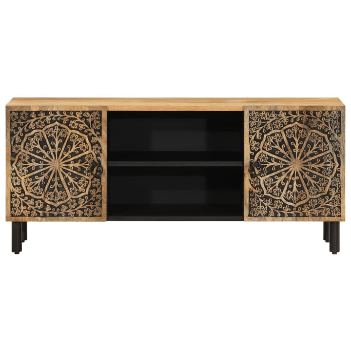 Tv-Bänk 105X33X46 Cm Massivt Mangoträ