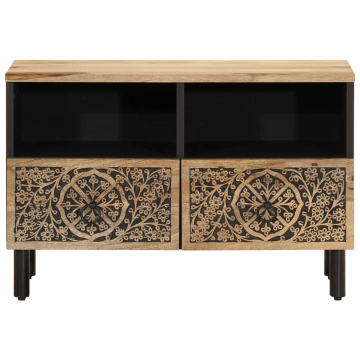 Tv-Bänk 70X33X46 Cm Massivt Mangoträ