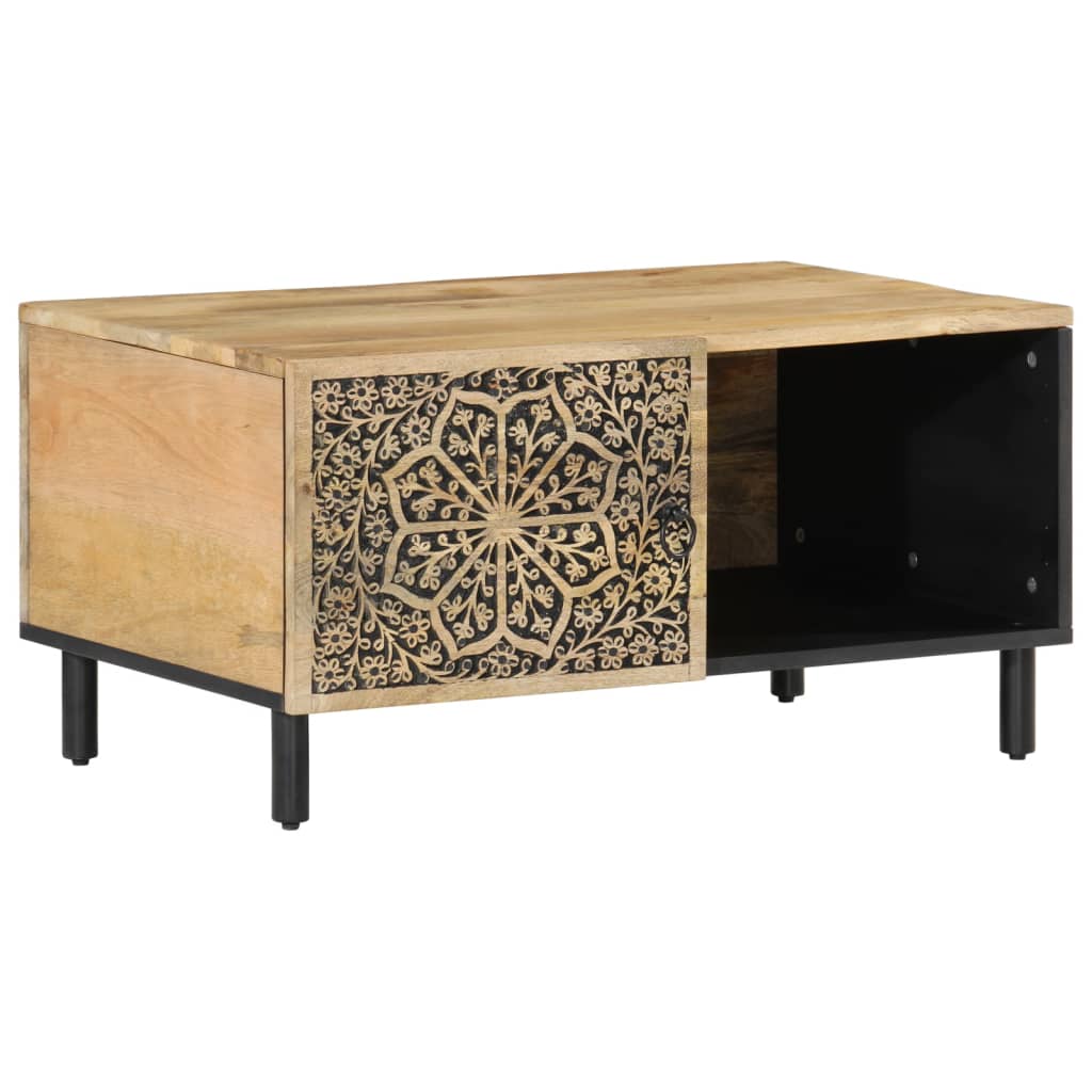 Soffbord 80X50X40 Cm Massivt Mangoträ