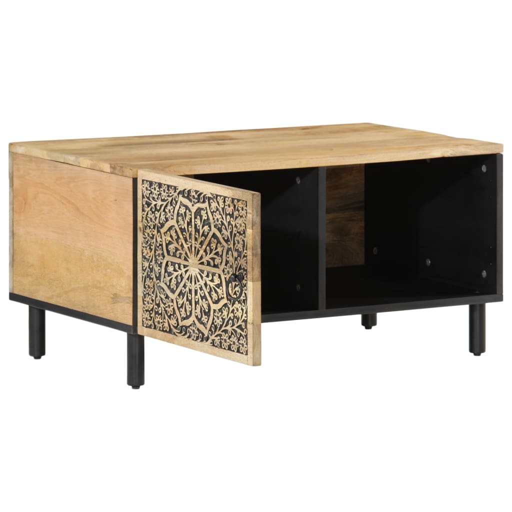 Soffbord 80X50X40 Cm Massivt Mangoträ