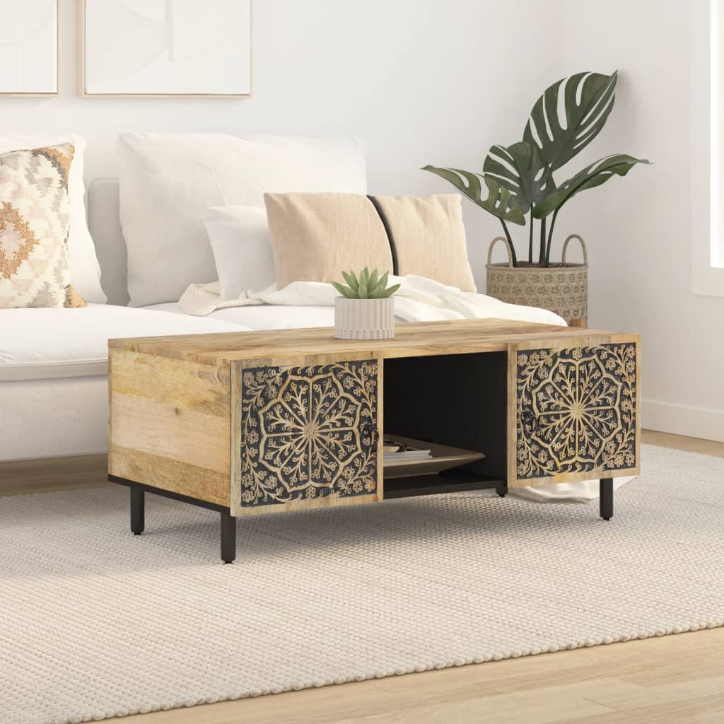 Soffbord 100X54X40 Cm Massivt Mangoträ