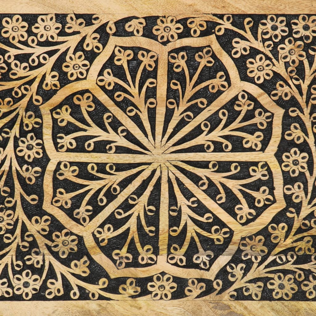 Sidoskåp 80X33X75 Cm Massivt Mangoträ