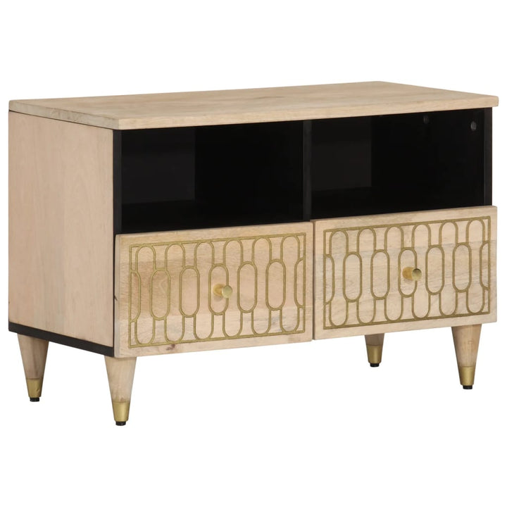 Tv-Bänk 70X33X46 Cm Massivt Mangoträ