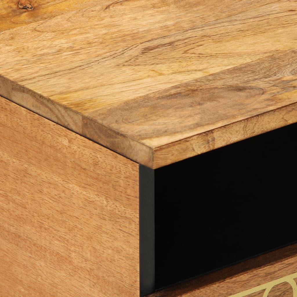Soffbord 80X54X40 Cm Massivt Mangoträ