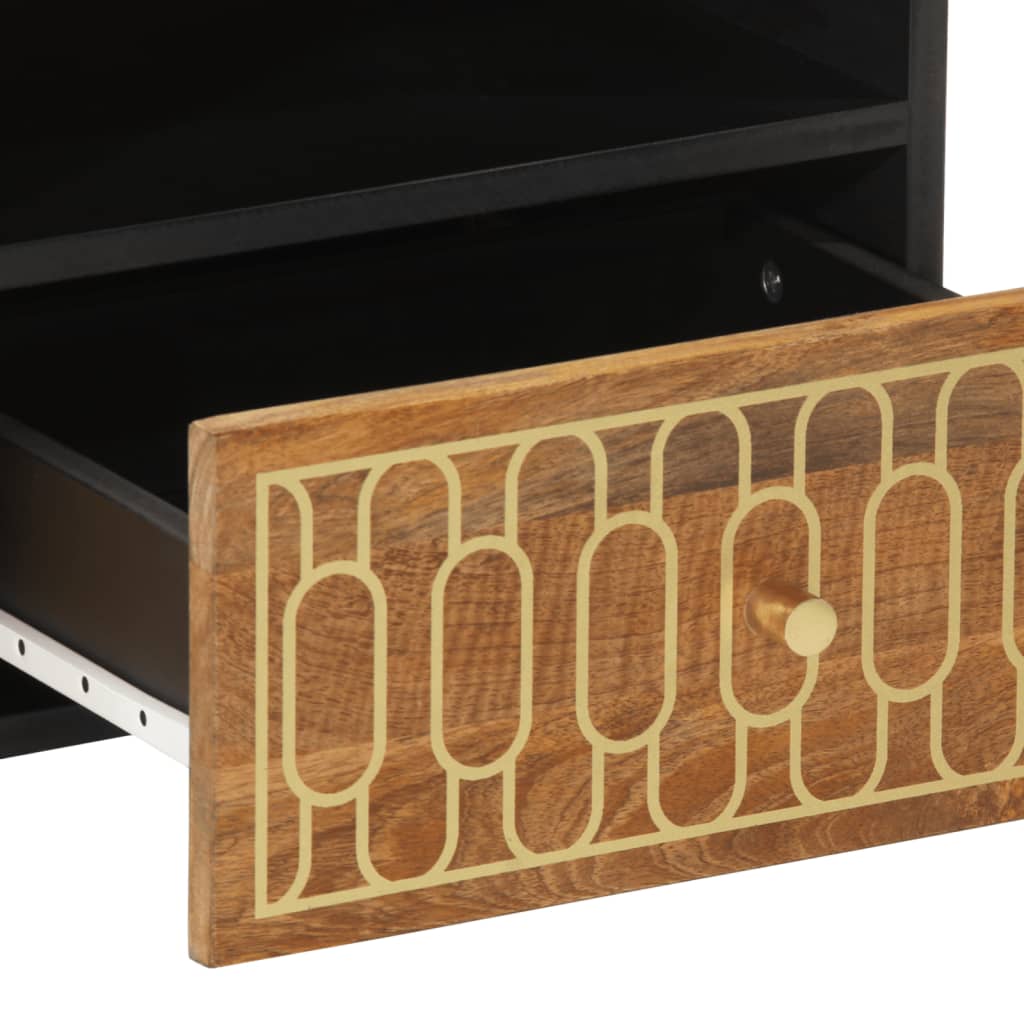 Soffbord 80X54X40 Cm Massivt Mangoträ
