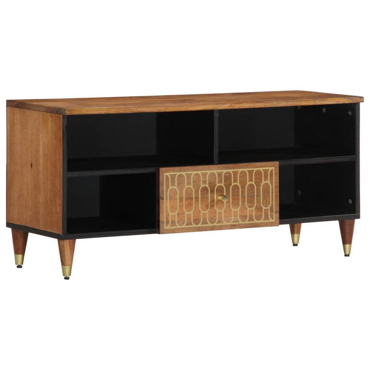 Tv-Bänk 100X33X46 Cm Massivt Mangoträ