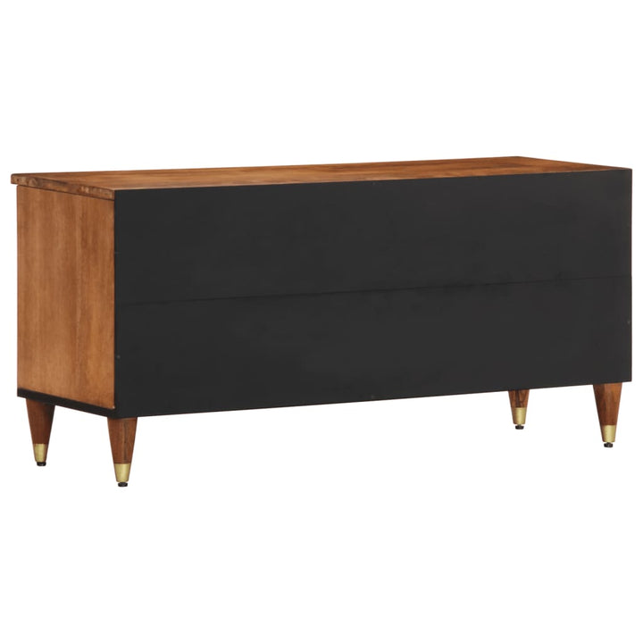 Tv-Bänk 100X33X46 Cm Massivt Mangoträ