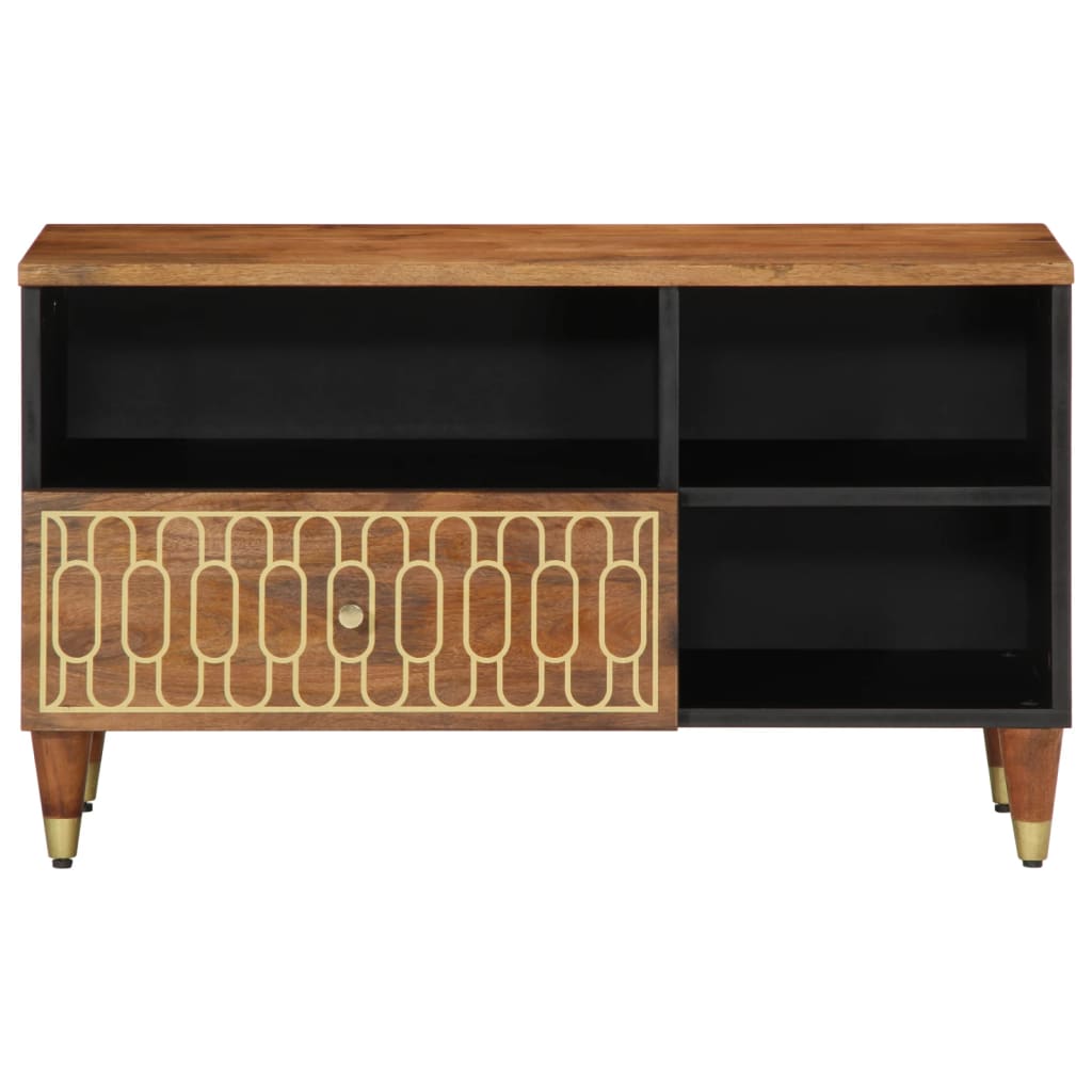 Tv-Bänk 80X33X46 Cm Massivt Mangoträ