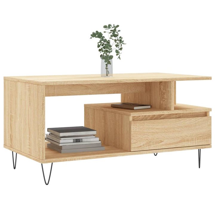 Soffbord Sonoma-Ek 90X49X45 Cm Konstruerat Trä