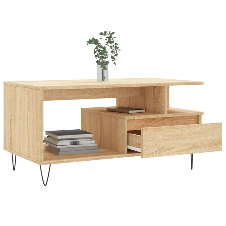 Soffbord Sonoma-Ek 90X49X45 Cm Konstruerat Trä