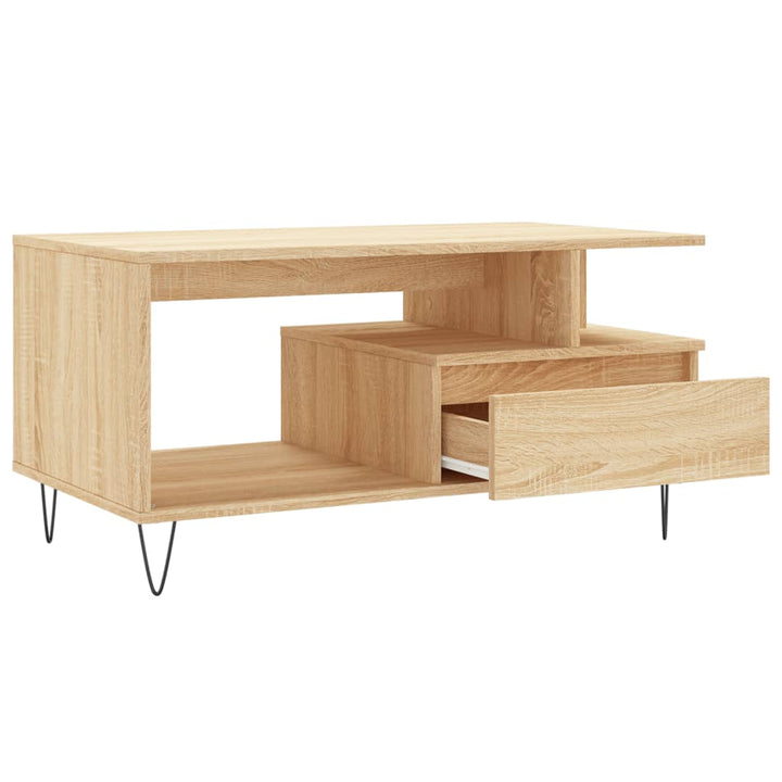 Soffbord Sonoma-Ek 90X49X45 Cm Konstruerat Trä