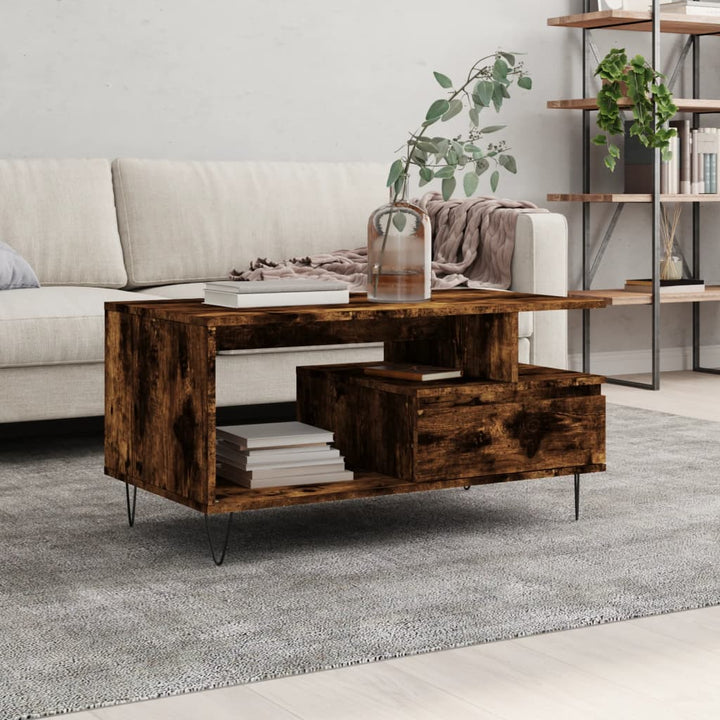 Soffbord Sonoma-Ek 90X49X45 Cm Konstruerat Trä