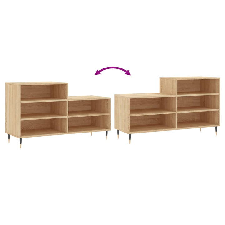 Skohylla Sonoma-Ek 102X36X60 Cm Konstruerat Trä
