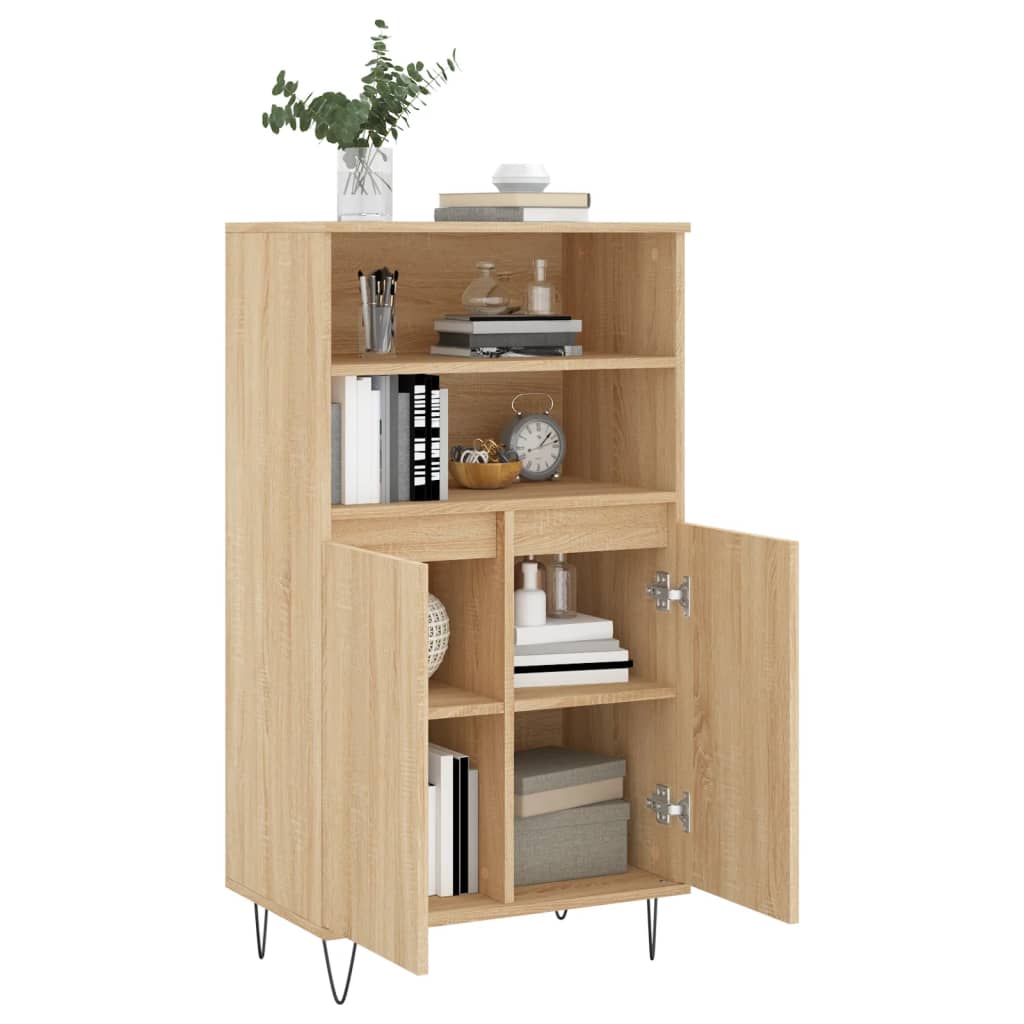 Förvaringsskåp Sonoma-Ek 60X36X110 Cm Konstruerat Trä