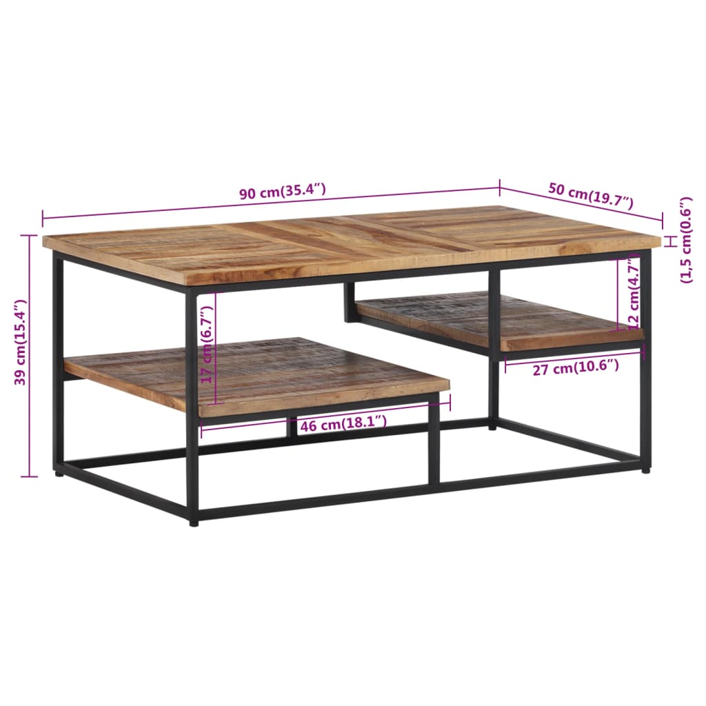 Soffbord Massiv Återvunnen Teak