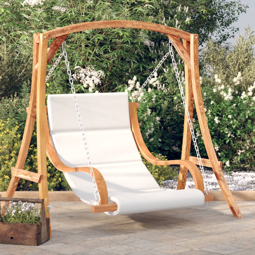 Gungställning Med Dyna Massivt Granträ Med Teakyta