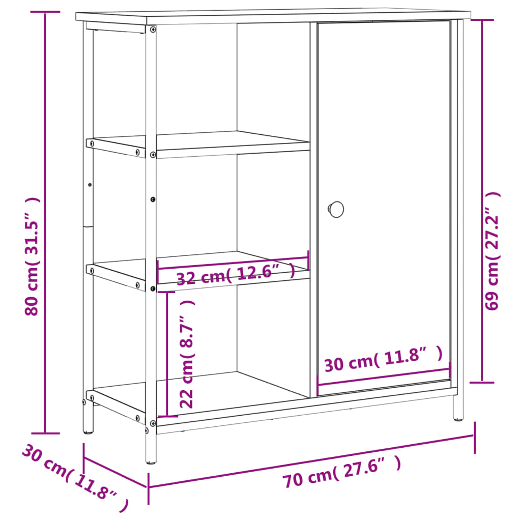 Skänk 70X30X80 Cm Konstruerat Trä
