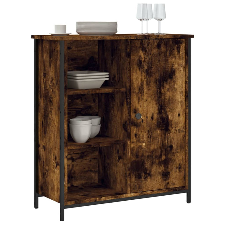 Skänk Brun Ek 70X30X80 Cm Konstruerat Trä
