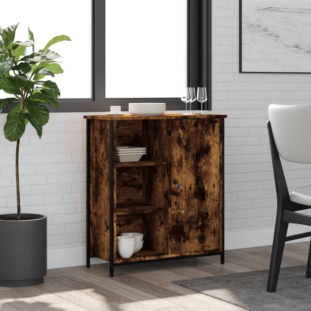 Skänk Brun Ek 70X30X80 Cm Konstruerat Trä