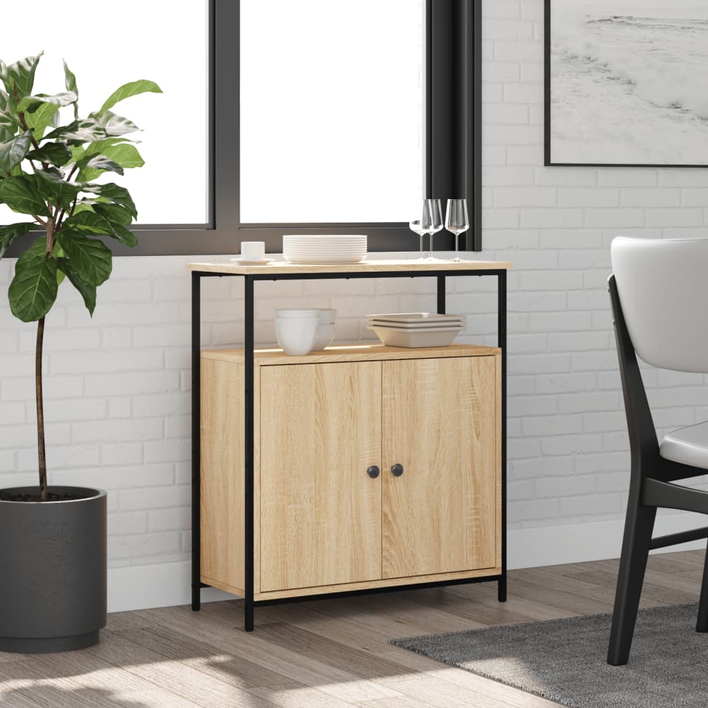 Skänk Åldrat Trä 70X30X80 Cm Konstruerat Trä