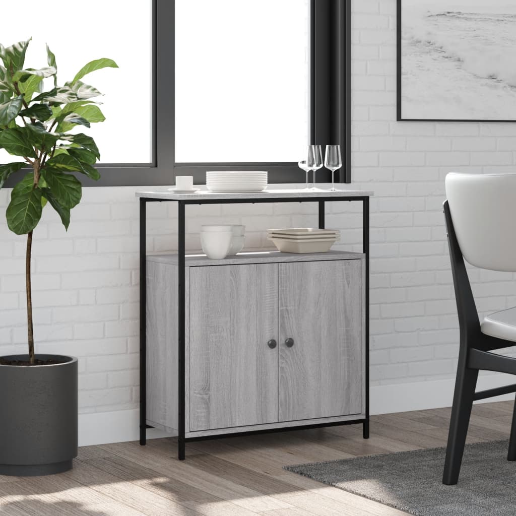 Skänk Åldrat Trä 70X30X80 Cm Konstruerat Trä