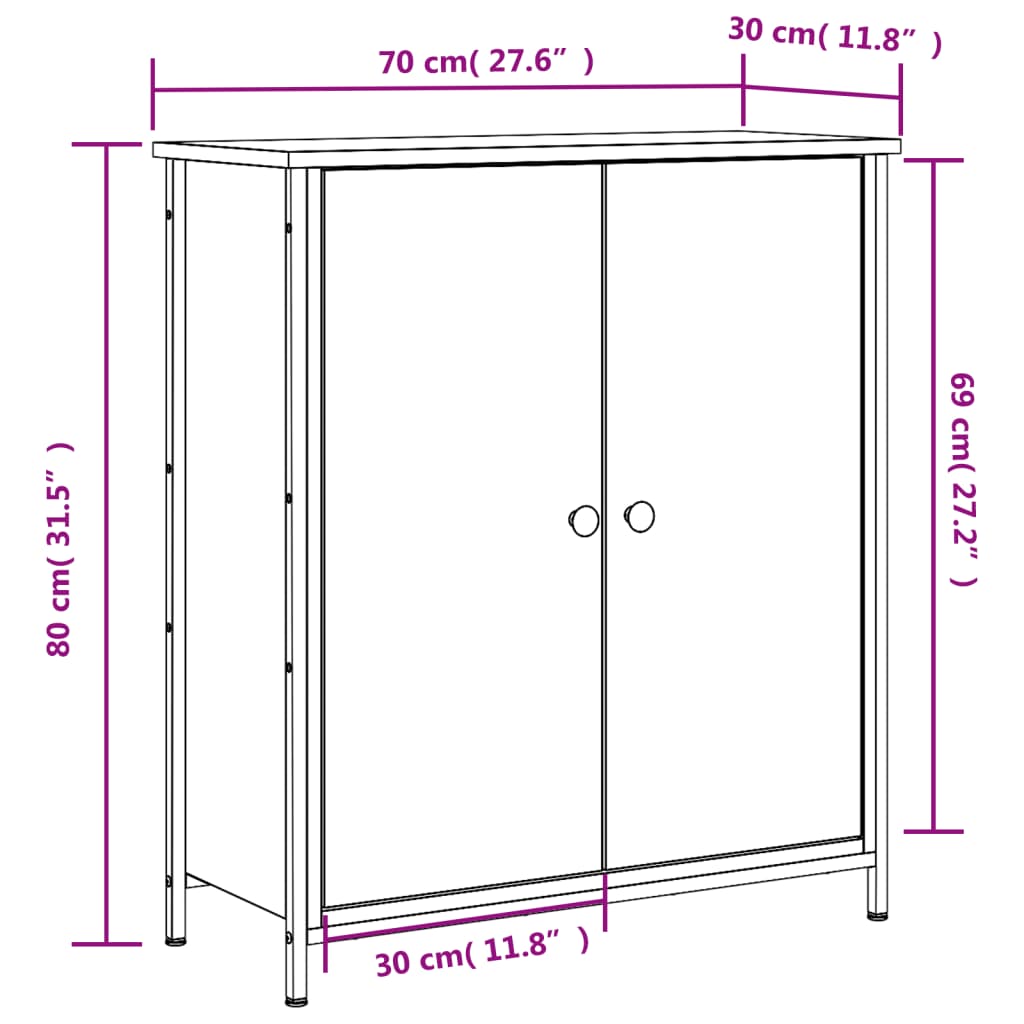 Skänk 70X30X80 Cm Konstruerat Trä
