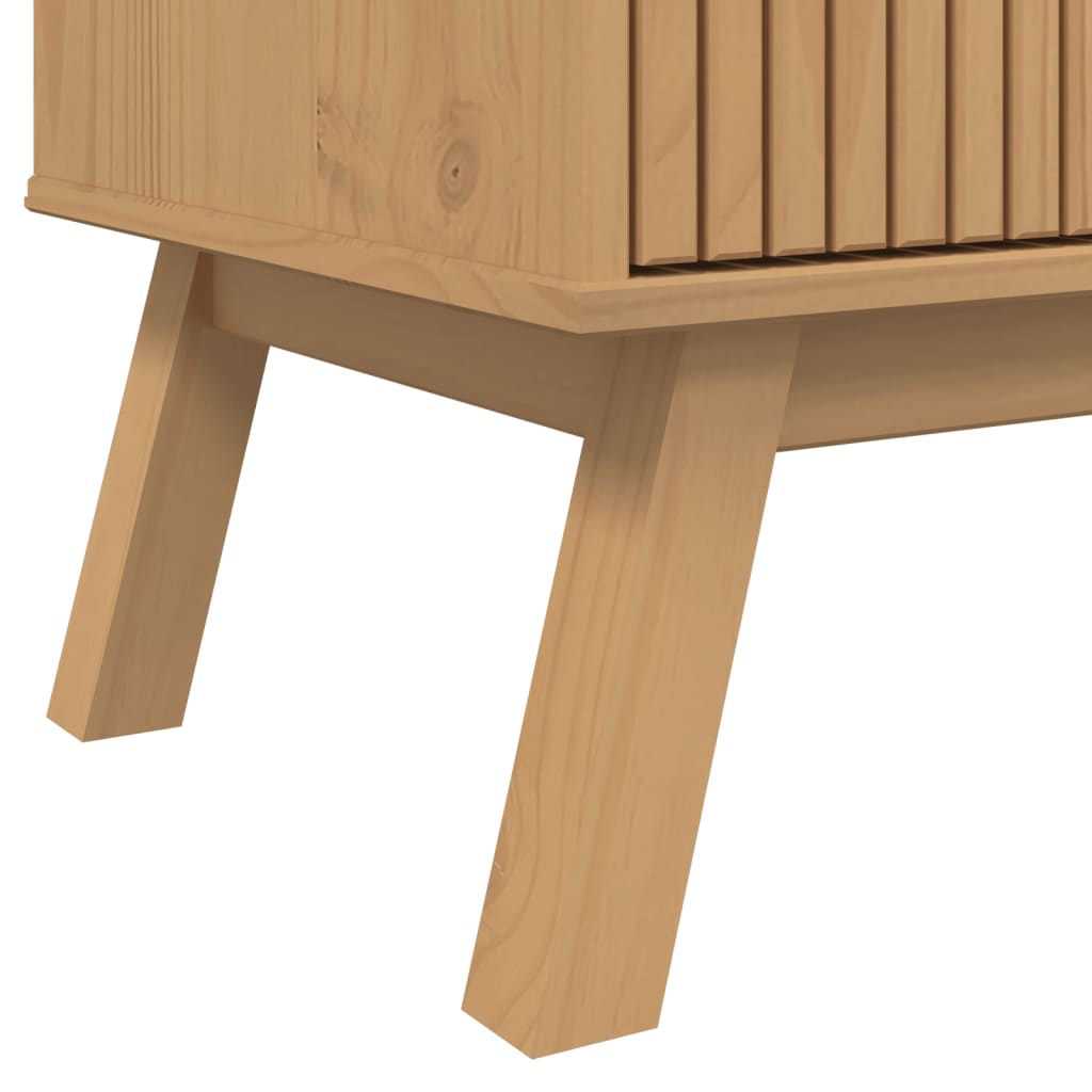 Skänk Olden Grå &amp; Brun 114X43X73,5Cm Massiv Furu