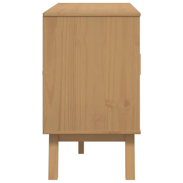Skänk Olden Grå &amp; Brun 114X43X73,5Cm Massiv Furu