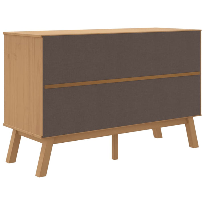 Skänk Olden Grå &amp; Brun 114X43X73,5Cm Massiv Furu