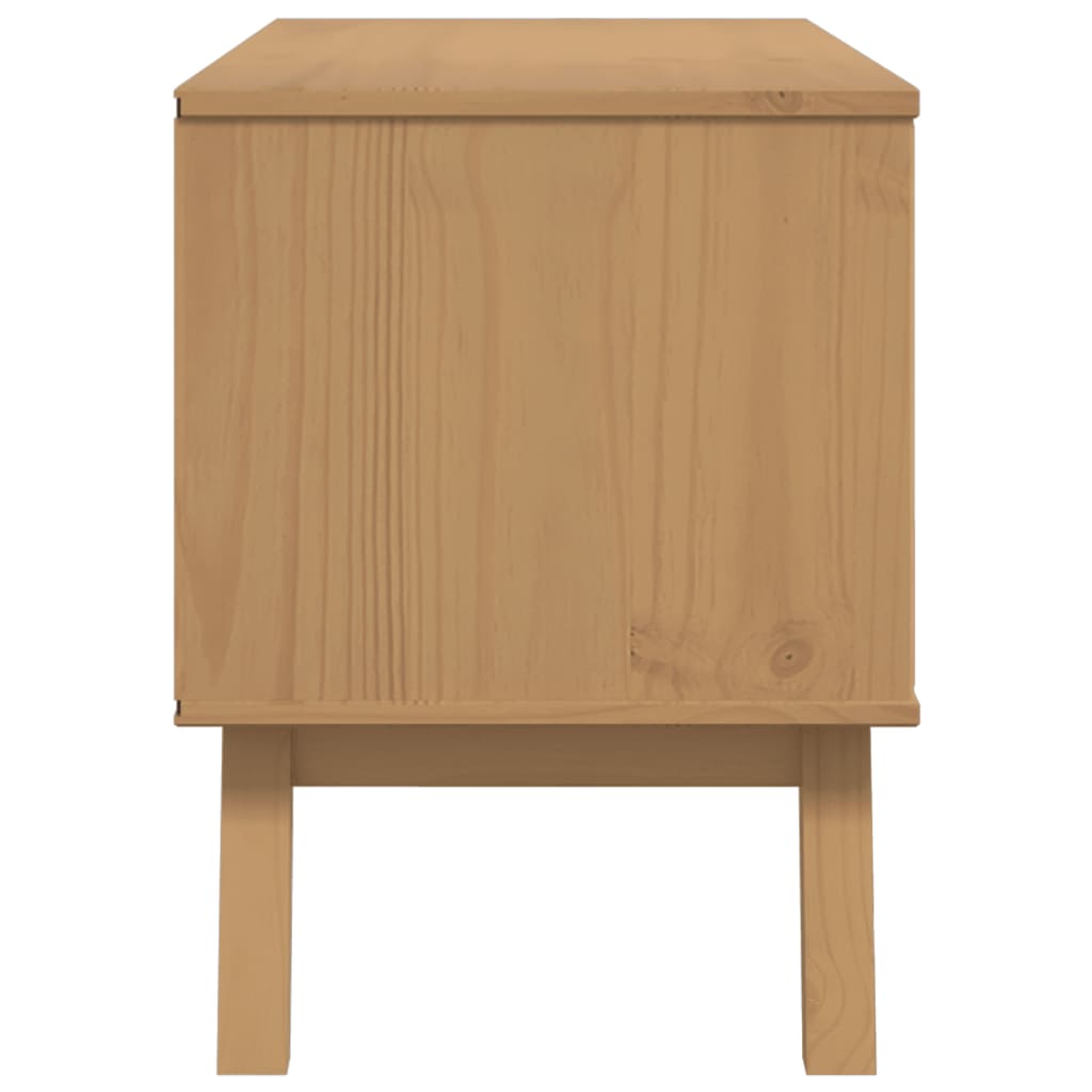 Tv-Bänk Olden 114X43X57 Cm Massiv Furu