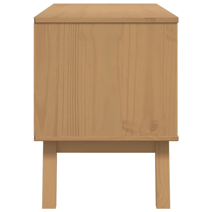 Tv-Bänk Olden 114X43X57 Cm Massiv Furu