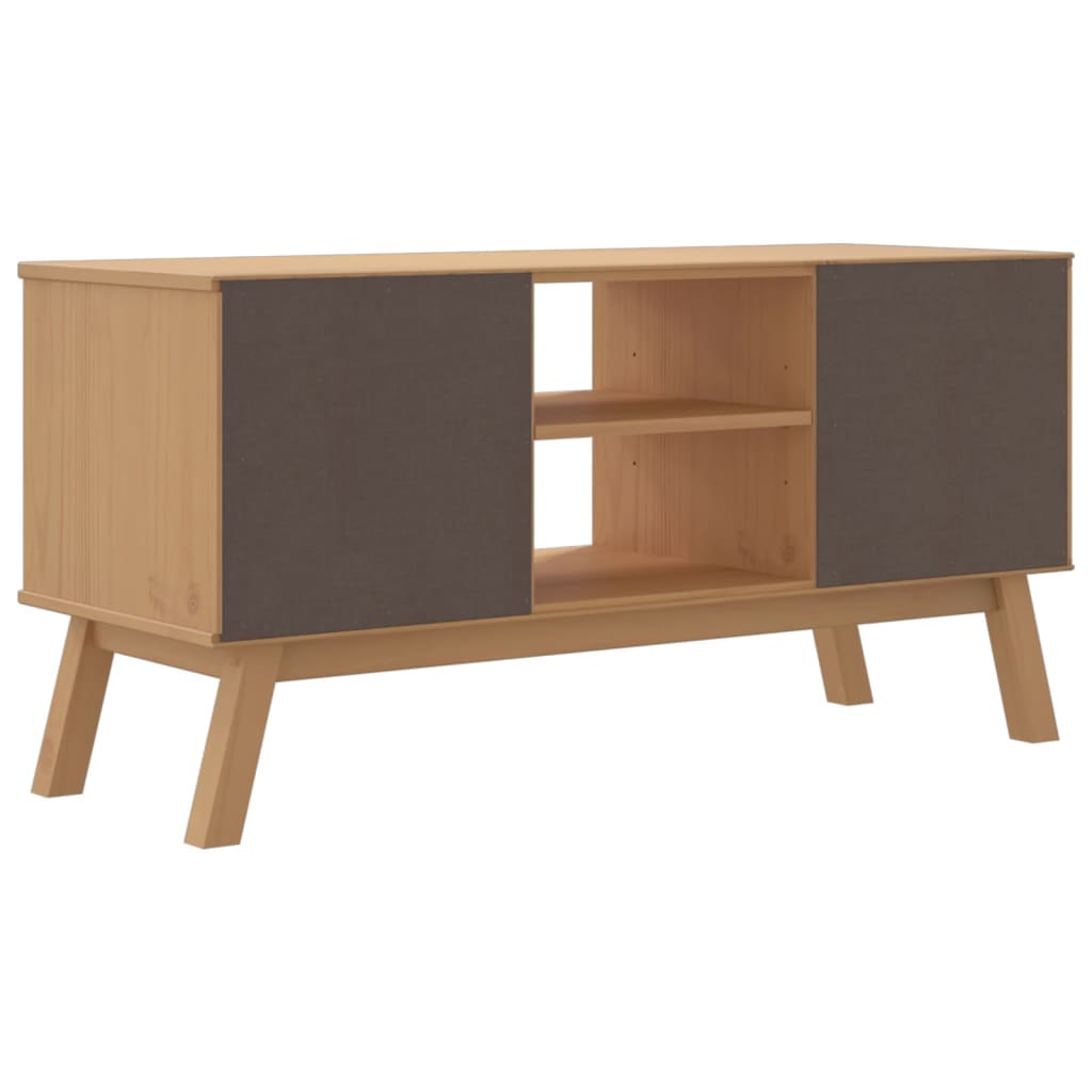 Tv-Bänk Olden 114X43X57 Cm Massiv Furu