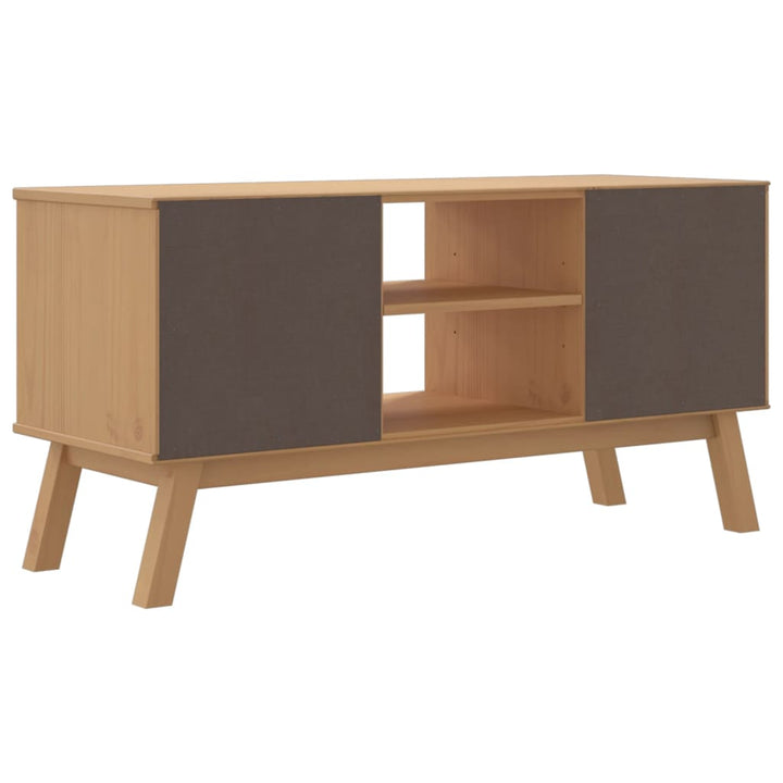 Tv-Bänk Olden 114X43X57 Cm Massiv Furu