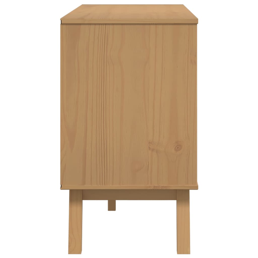 Skänk Olden Grå &amp; Brun 114X43X73,5Cm Massiv Furu