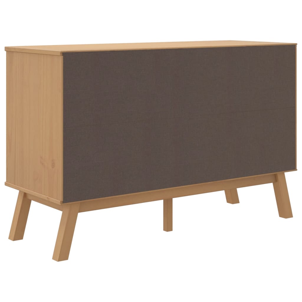 Skänk Olden Grå &amp; Brun 114X43X73,5Cm Massiv Furu