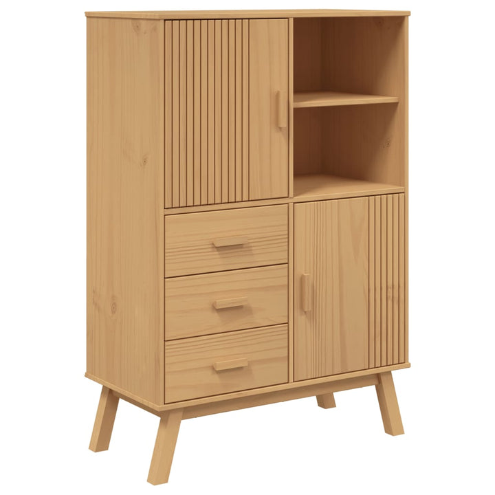 Skänk Olden 85X43X125 Cm Massiv Furu