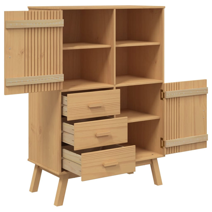 Skänk Olden 85X43X125 Cm Massiv Furu