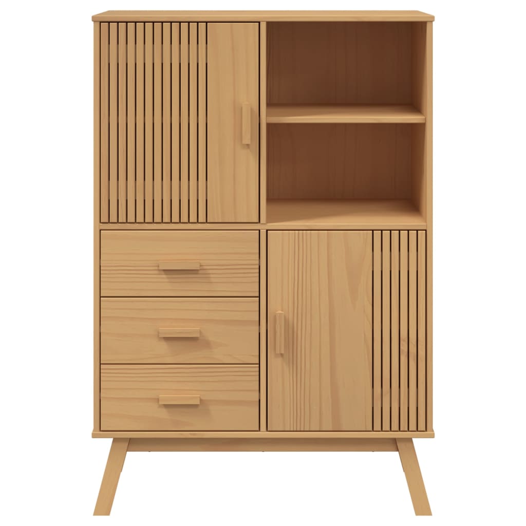 Skänk Olden 85X43X125 Cm Massiv Furu