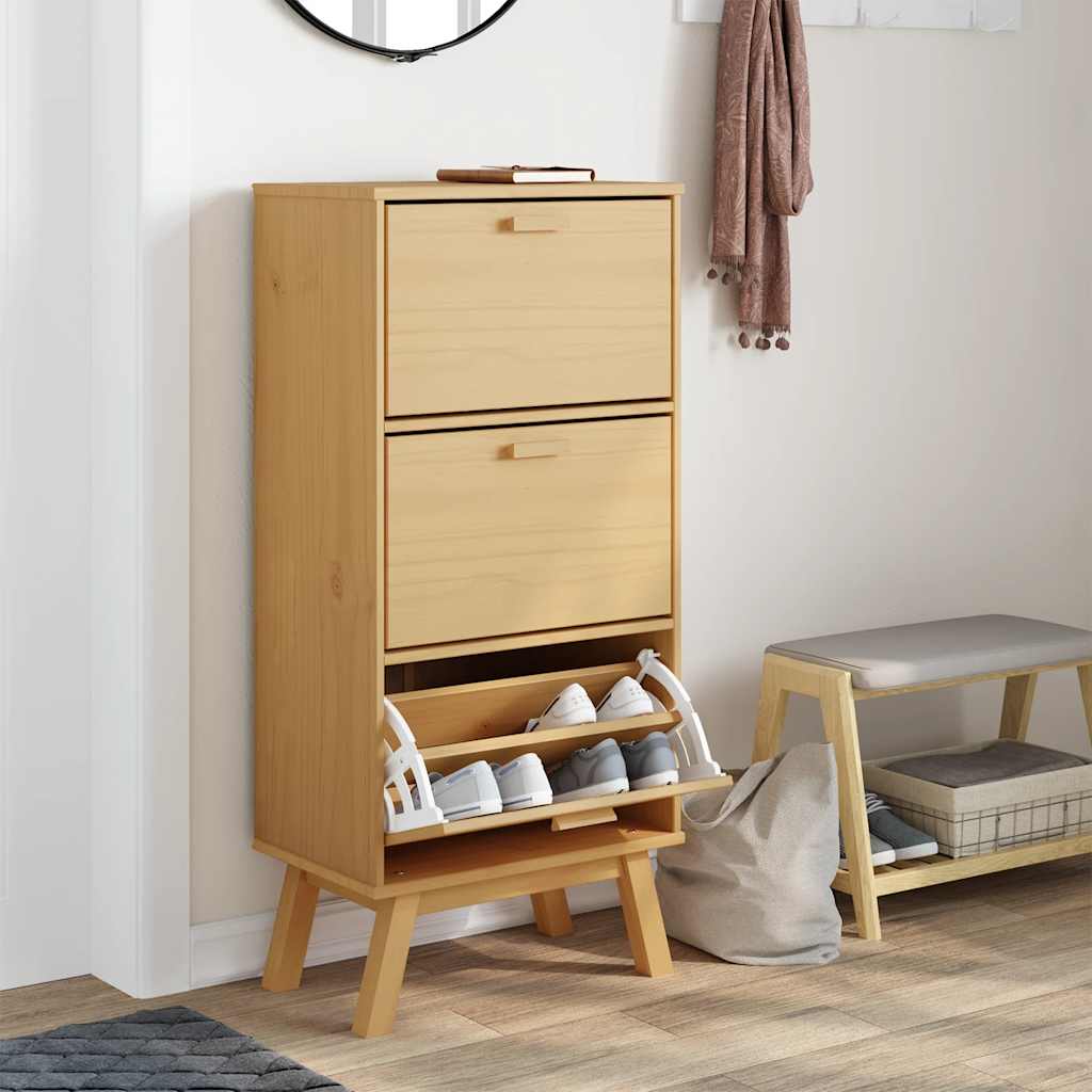 Skoskåp Olden 55X35X Massiv Furu