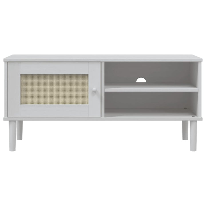 Tv-Bänk Senja Rottinglook 106X40X49 Cm Massiv Furu
