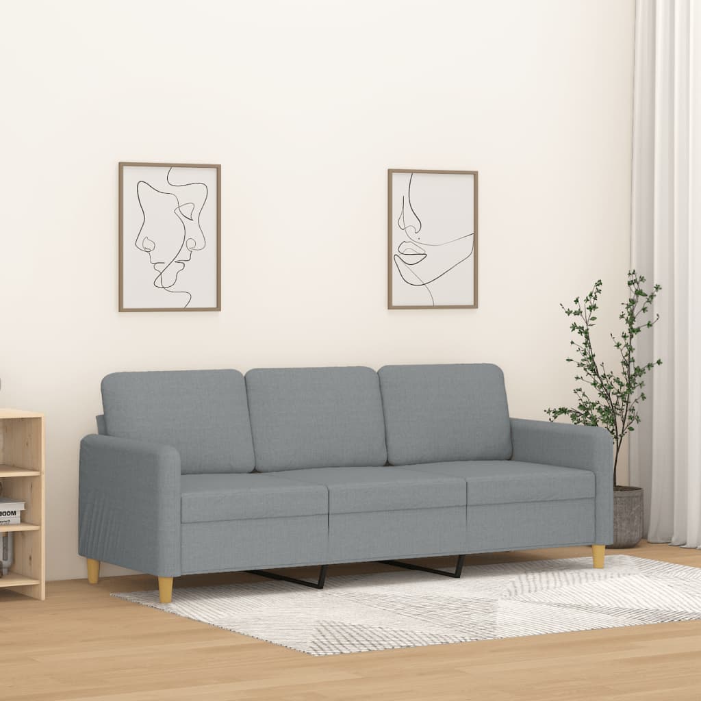 2-Sitssoffa Ljusgrå Tyg