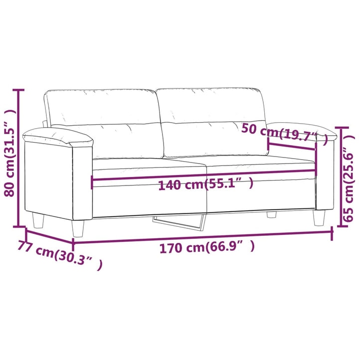 2-Sitssoffa Mikrofibertyg
