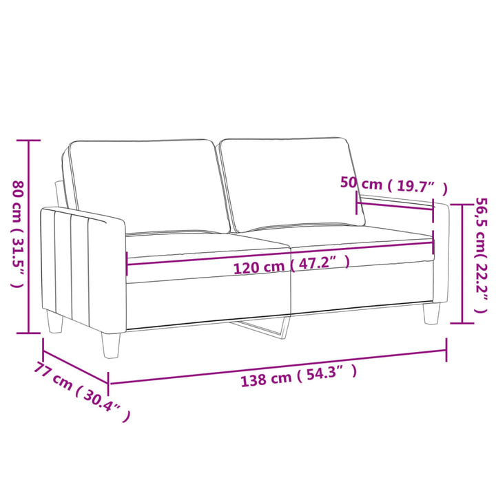 Soffa 2-Sits Sammet
