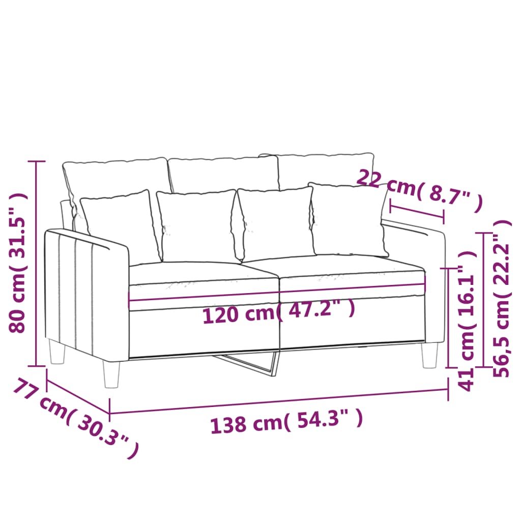 2-Sitssoffa Sammet