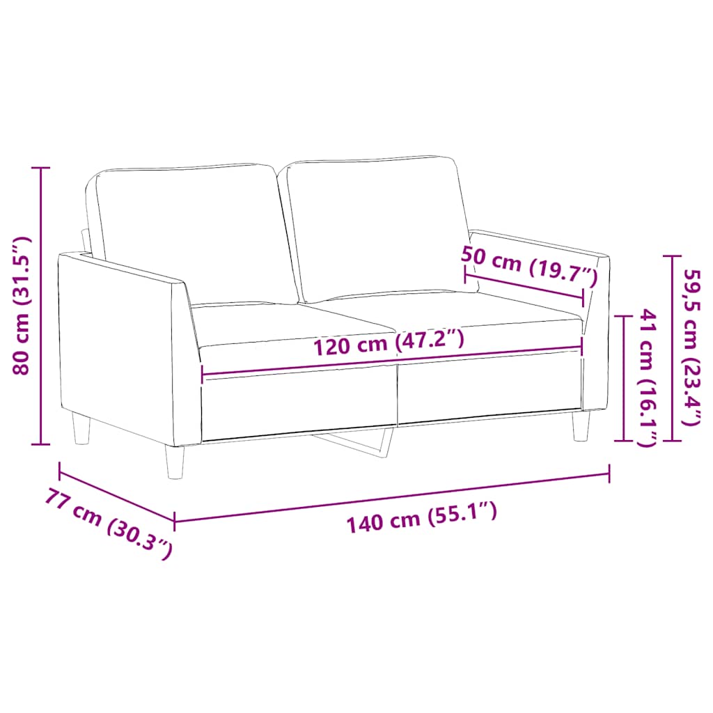 2-Sitssoffa Konstläder
