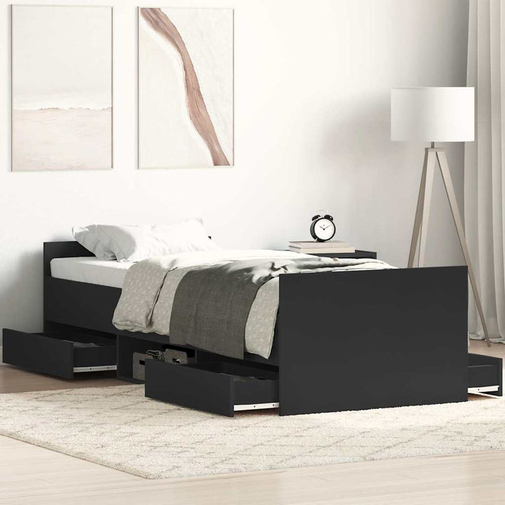 Sängram Utan Madrass 90X190Cm Konstruerat Trä