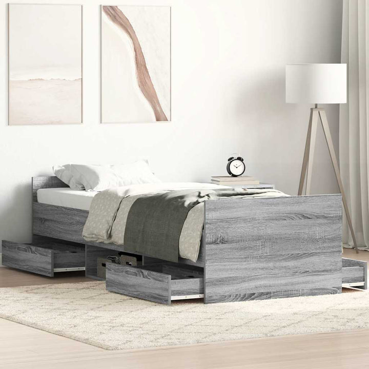 Sängram Utan Madrass 90X190Cm Konstruerat Trä
